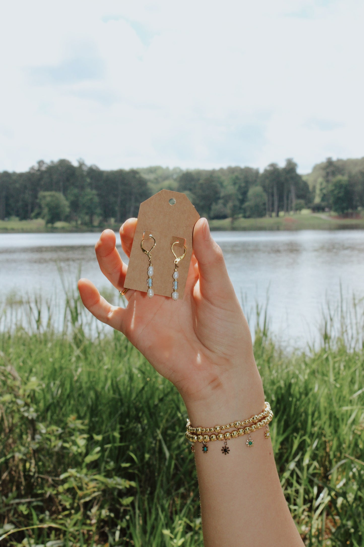 living water drop earrings